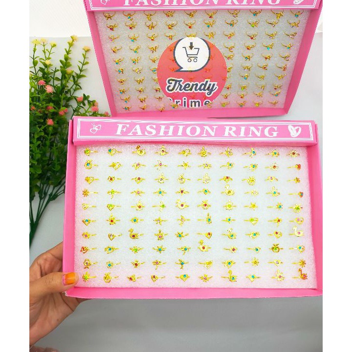 Ready Stok Cincin anak emas mainan isi 1 pcs kecil