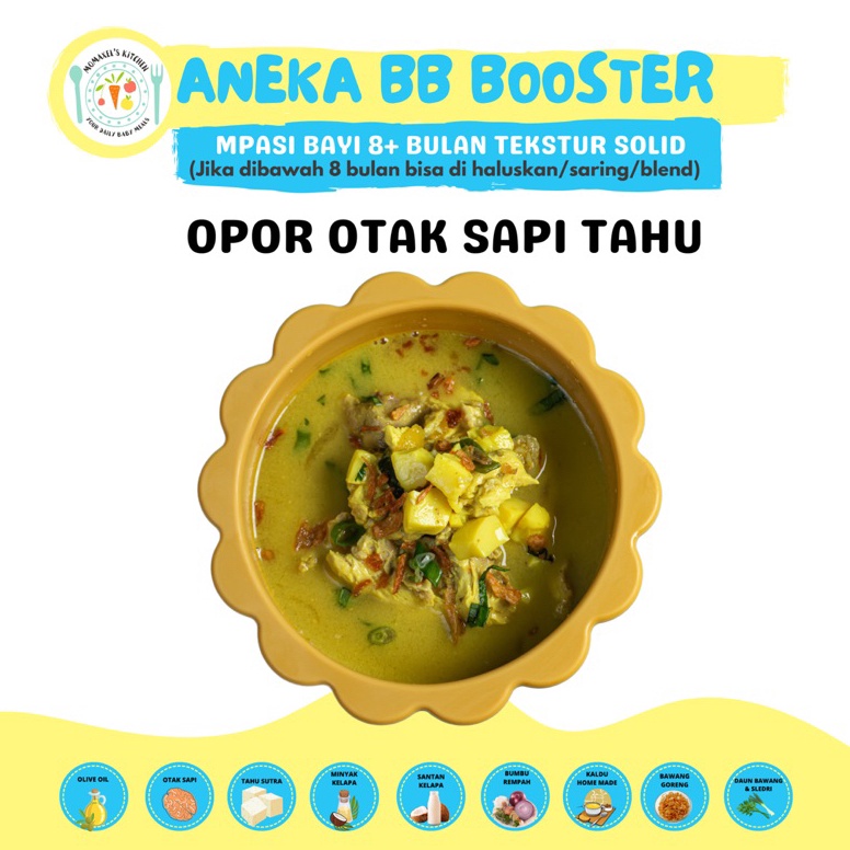 

GROSIR OPOR OTAK SAPI TAHU CATERING MAKANAN BAYI MPASI FROZEN BEKU PENAMBAH BERAT BADAN ANAK