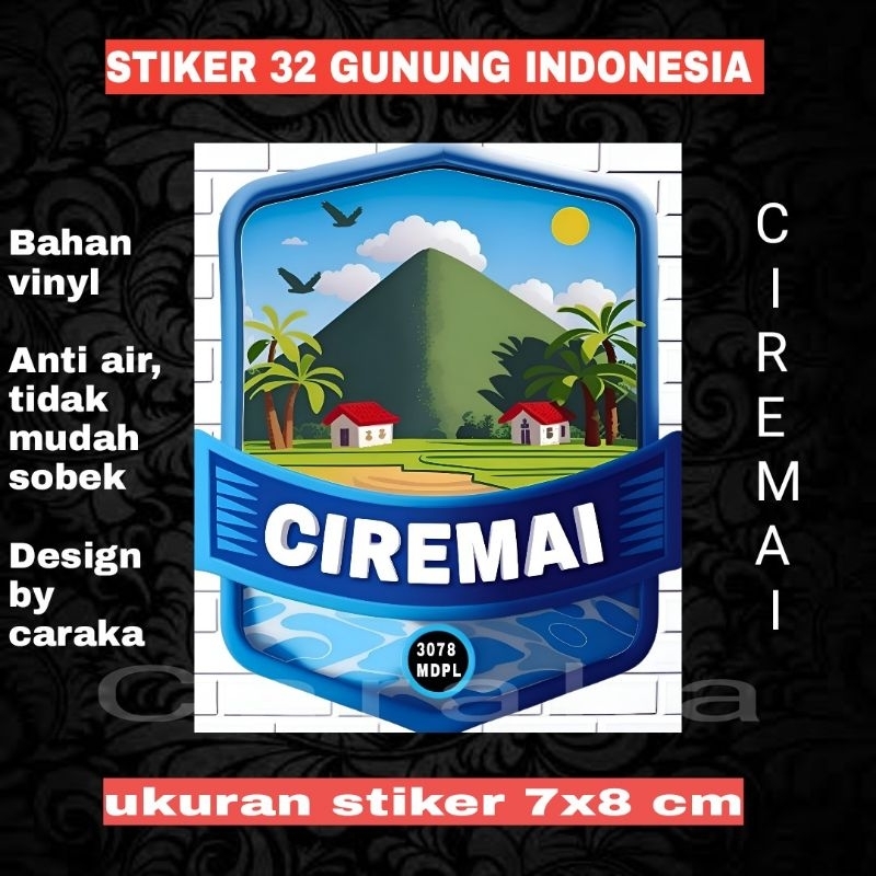 

stiker gunung ciremai salak karang sticker pendaki outdoor