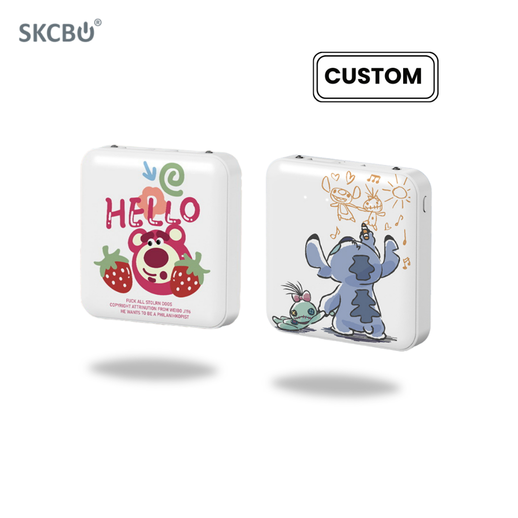 SKCBO Custom Powerbank 20000 mah  Dual USB LED Kustom Power Bank UV logo  Murah Lucu Mini Ori