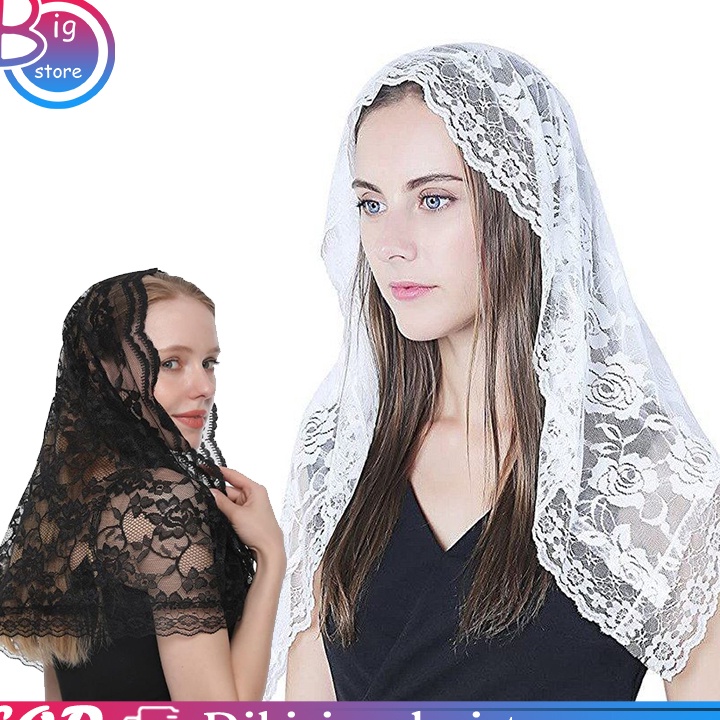 Stok Baru Mantila Kerudung Katolik Mantila Katholik Mantilla Katolik Kerudung Misa Mantilla Kerudung