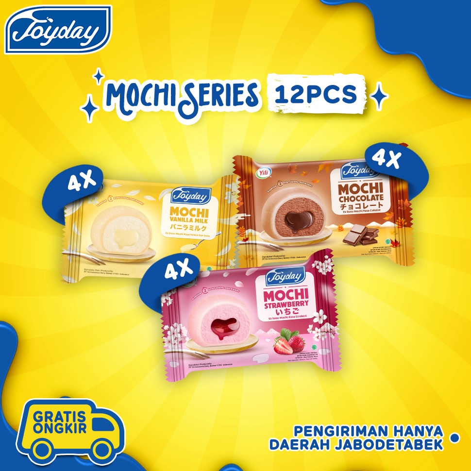 

Cuci gudang Joyday Ice Cream Package Mochi Series Isi 12pcs Eskrim Mochi