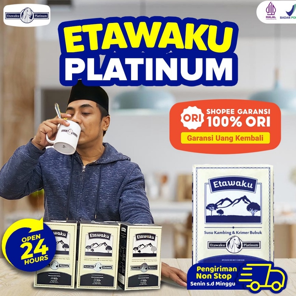 

DISKON Etawaku Platinum Susu Kambing Segar Etawa Provit Bubuk Krimer Nabati Atasi Masalah Pernafasan Asma Tingkatkan Daya Tahan Imunitas Tubuh Jaga Kesehatan dan Kepadatan Tulang Lancarkan System Pencernaan