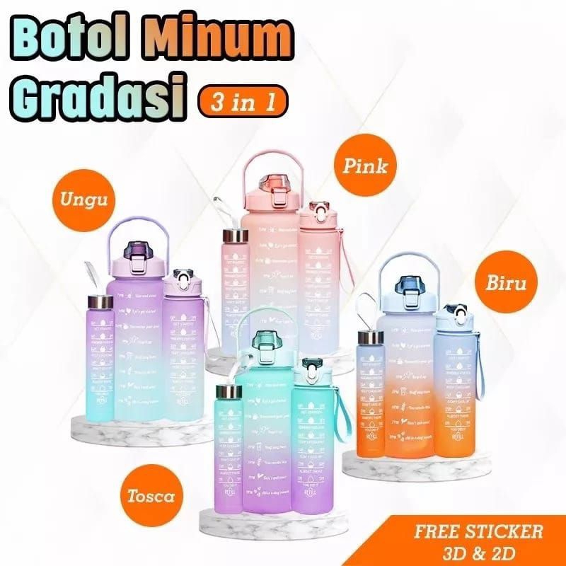 BOTOL MINUM VIRAL | BOTOL MINUM 2 LITER MURAH | BOTOL MINUM KOREA | BOTOL MINUM GRADASI | BOTOL MINU