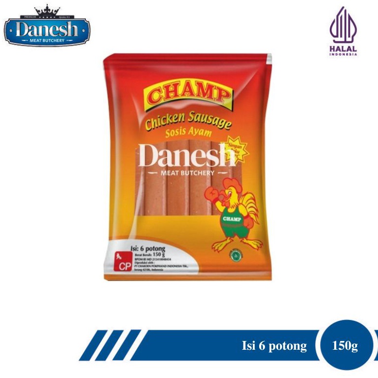 

HEMAT PROMO Champ Chicken Sausage 15gr Makanan Siap Saji Makan Beku Frozen Food Murah