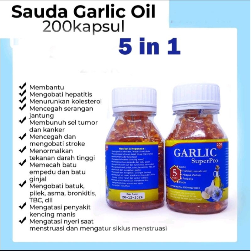 

Habasa Garlic Oil 5in1 - Habbatussauda Garlic Pro Plus Propolis isi 200 Kapsul