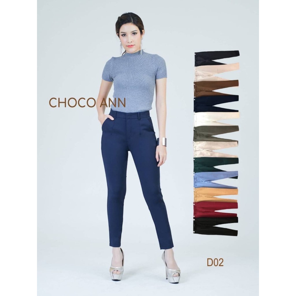 CELANA PANJANG CHOCO ANN WANITA ZIPPER DEPAN PANJANG D02