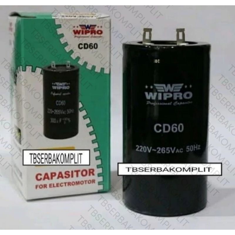 Kapasitor CD60 220-265Vac 50Hz 75uF / 100uf / 150uf / 200uf / 250uf / 300uf / 400uf / 500uf / 600uf 