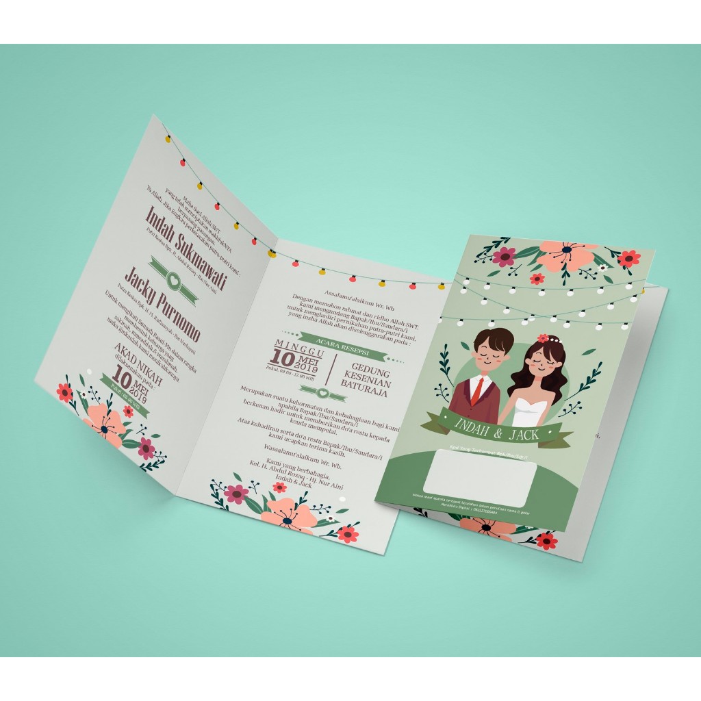 UNDANGAN PERNIKAHAN UNIK /UNDANGAN MURAH / UNDANGAN BOGOR