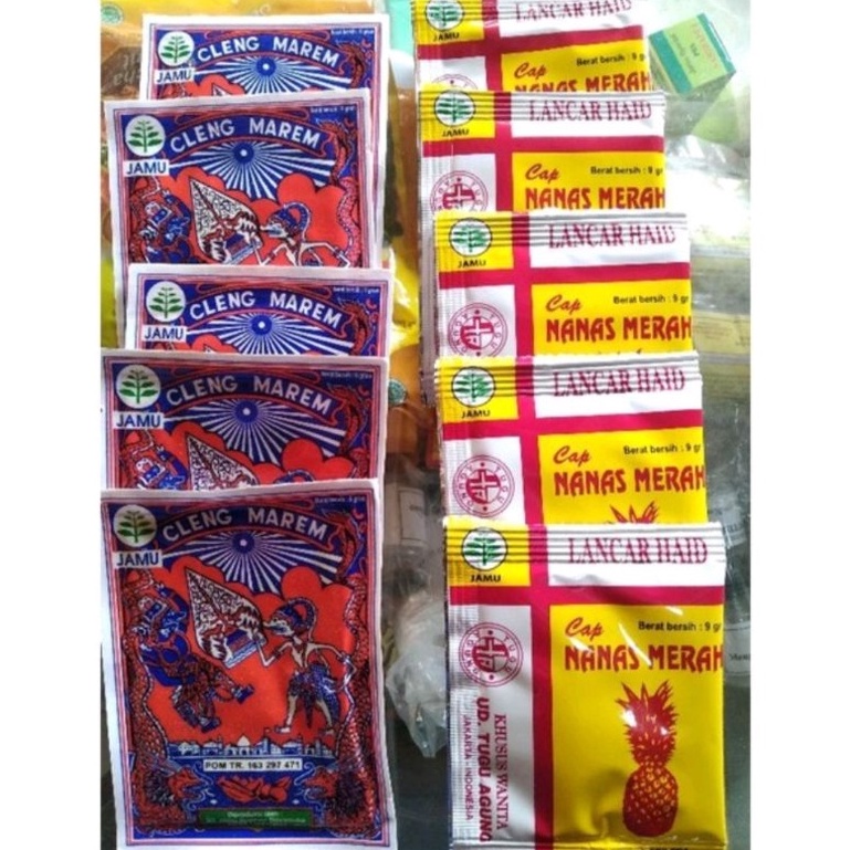 

Sale Jamu Nanas Merah Cap Wayang becak 1 paket 55 Lancar Haid Terlambat ng Bulan 92