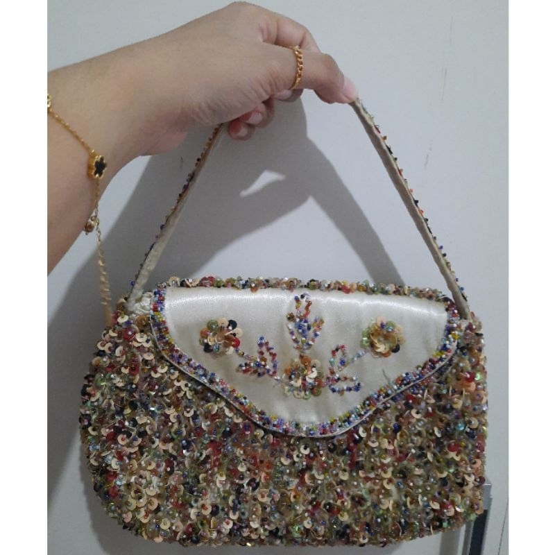 Preloved - Tas kondangan handbag full mute