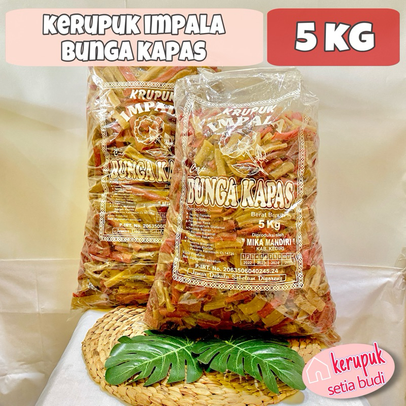 

KERUPUK IMPALA BUNGA KAPAS MENTAH 1 BAL / 5KG