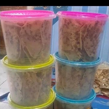 

Peyek renyah Varian kacang, teri, kacang ijo kemasan toples 5L sameday only