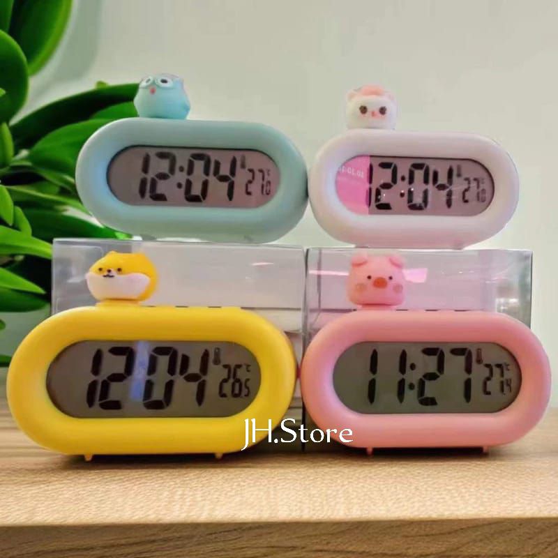 Jam Digital Jam Meja Karakter Anak LED Alram Lucu Free Baterai