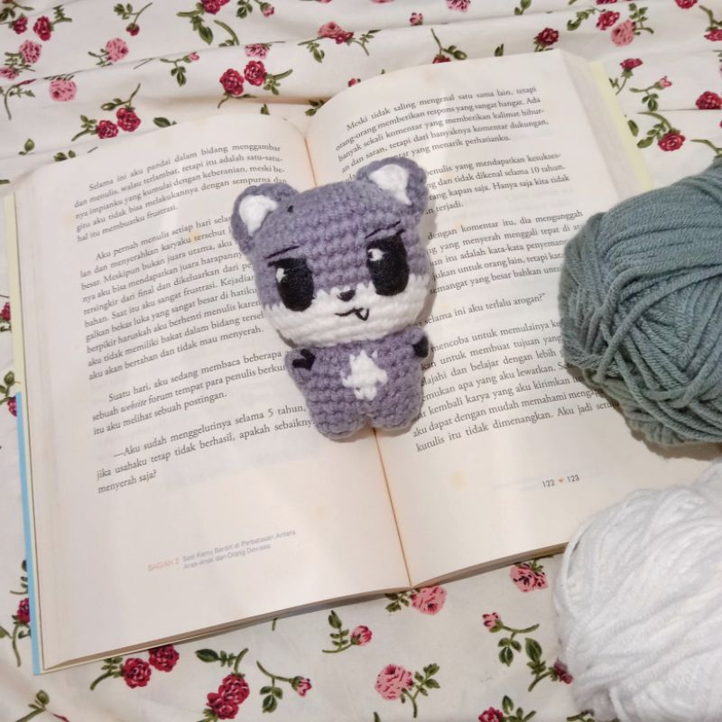 (0050) Doll Seventeen Mingyu Anjing Gingsul Rajut Amigurumi