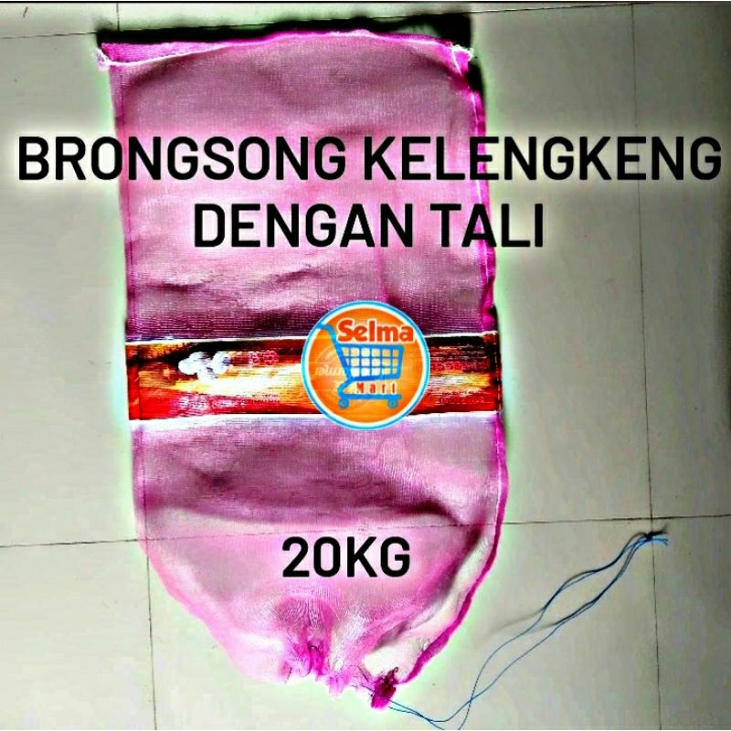 Brongsong kelengkeng besar dengan tali / karung bawang bekas / pembungkus buah (BT)