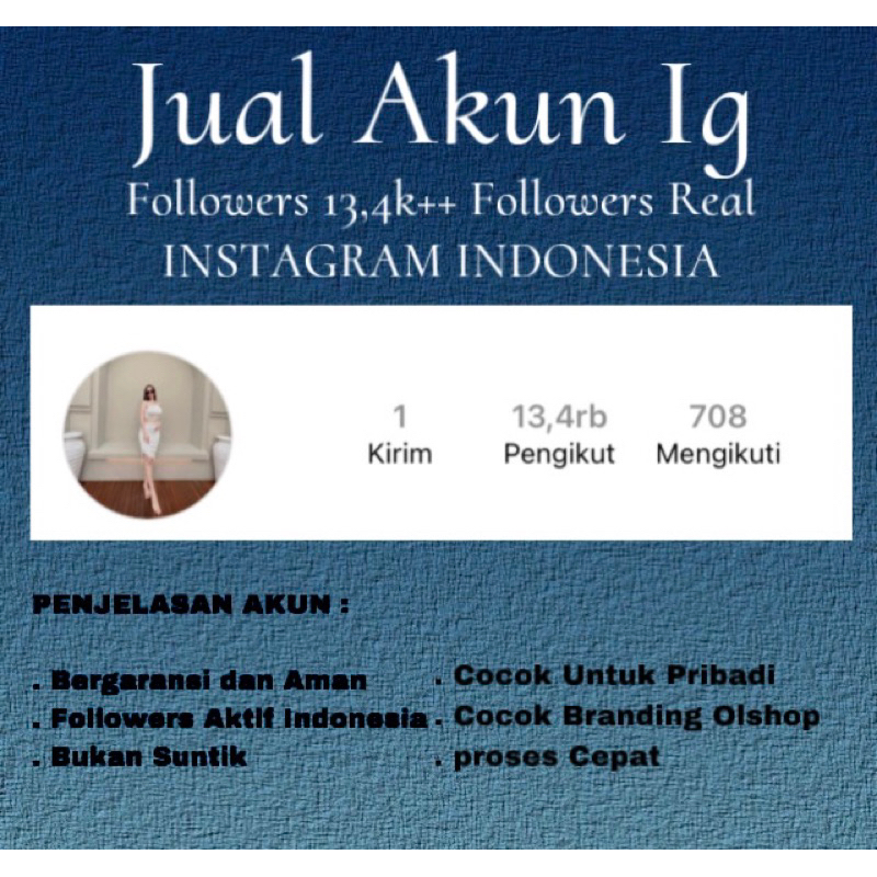 Akun Instagram Tua Lawas Siap Pakai Foll Indo Aktif