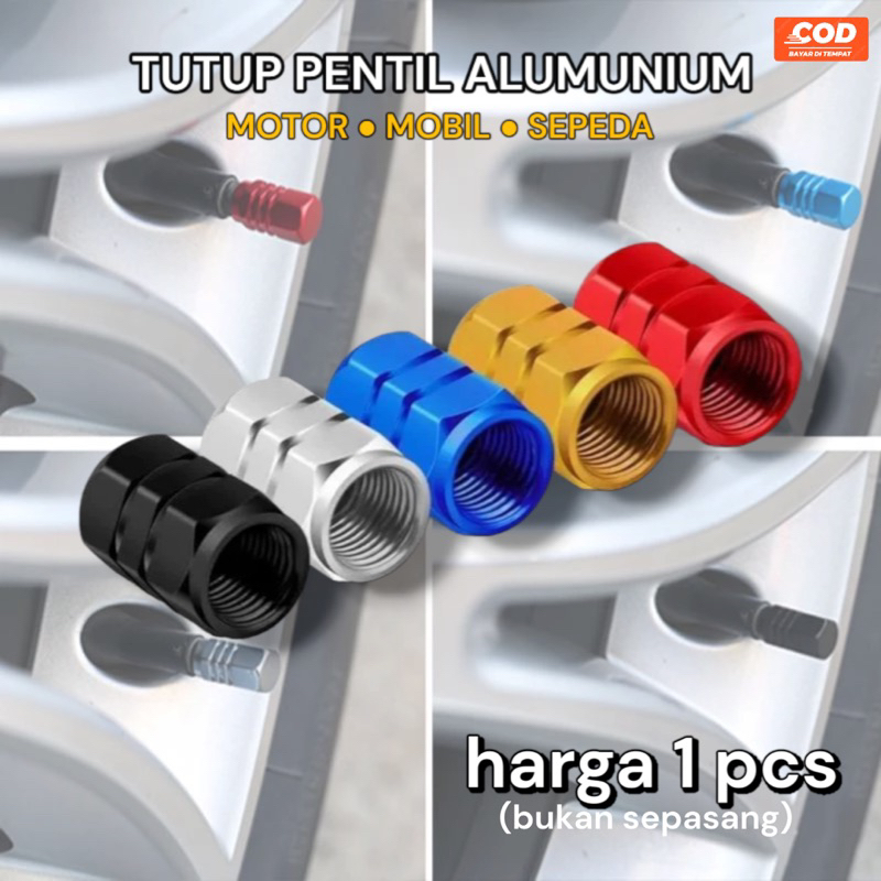Tutup Pentil Motor Mobil Alumunium / Tutup Pentil Racing / Tutup Pentil Ban Mobil Motor / Tutup Pent