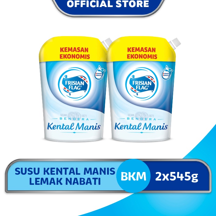 

RYJG326 1111 Frisian Flag Bendera Kental Manis Pouch 545gr x 2 Pcs