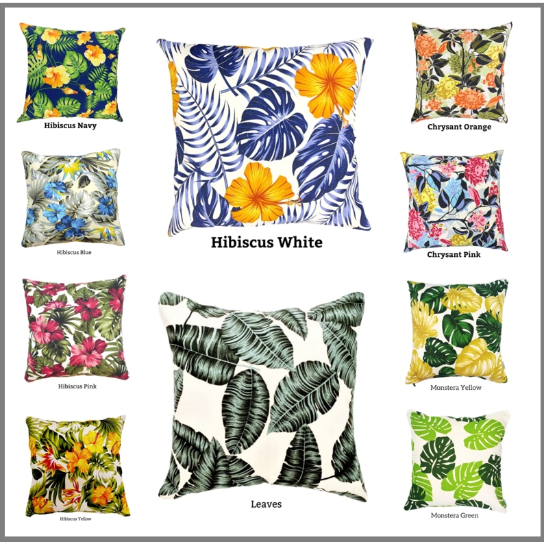 Sarung Bantal Sofa/Kursi Bahan Kanvas Aneka Motif Bunga Aesthetic | Sarban Sofa/Kursi Tamu Murah