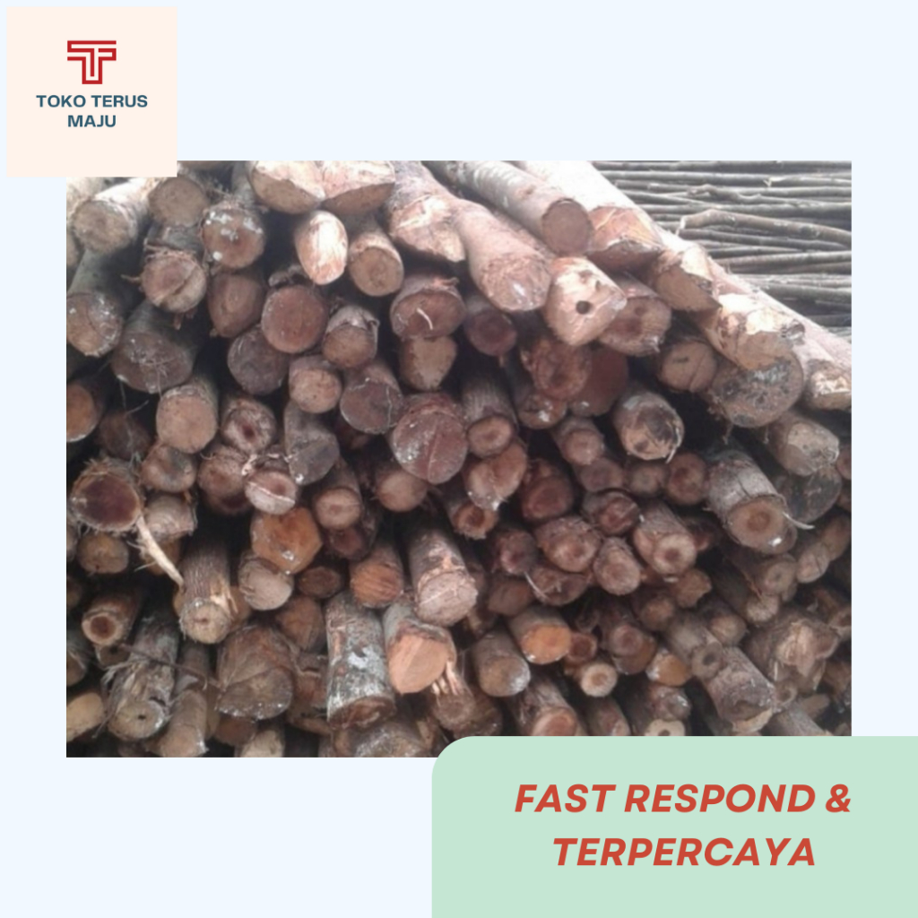 Kayu Dolken Ukuran 10-12 untuk Proyek - Dolken untuk Proyek, Cerucuk, Dak Cor - Harga Per Batang
