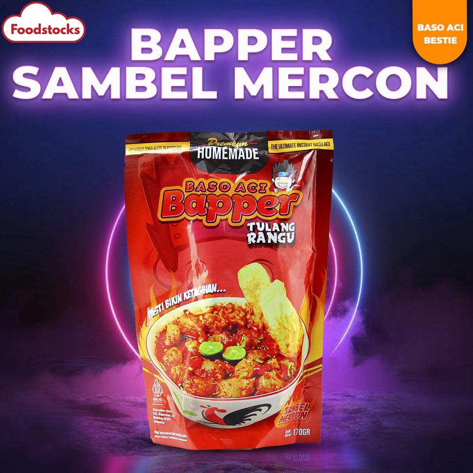 

GZFY8641 Ready Stok Baso Aci Bapper Tulang Rangu Sambel Mercon Asli Bandung 22gr