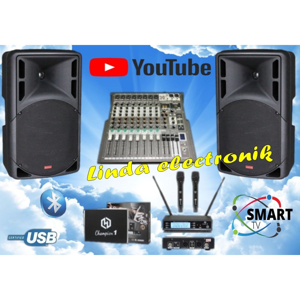 promo paket live music indoor outdoor baretone max15rae 15 inc 8 ch