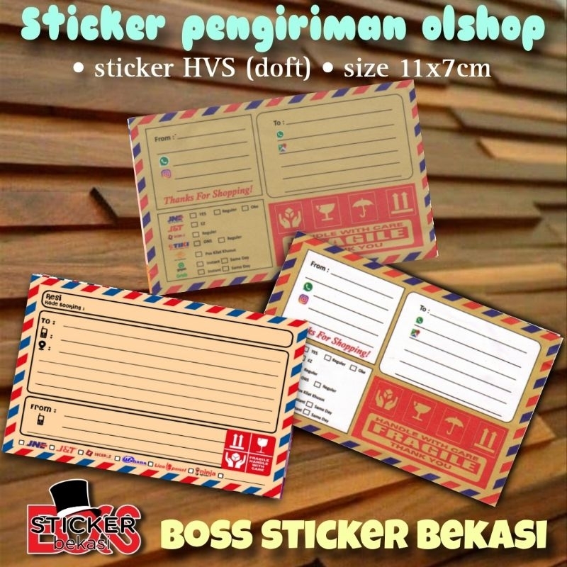 

(50 pvs) STIKER PENGIRIMAN OLSHOP/STIKER LABEL PENGIRIMAN ONLINE SHOP/STIKER PENGIRIMAN MURAH - AMPLOP COKLAT