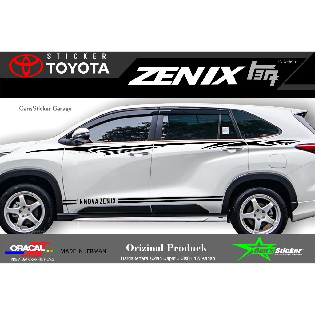 sticker innova zenix aksesoris innova zenix