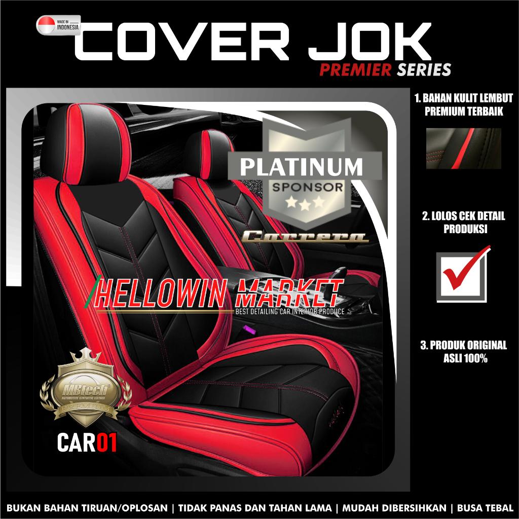 Sarung jok mobil MBTech Carrera Pajero Xpander ultimate Cross Innova Reborn All new Terios Mirage Av
