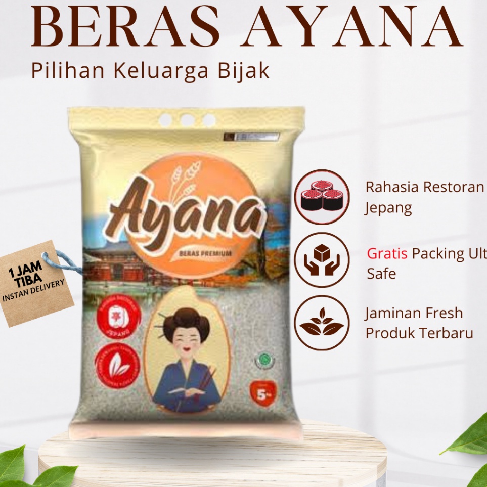 

DVTM18 Beras Premium Ayana Gold 5 kg Pulen Resto Bento