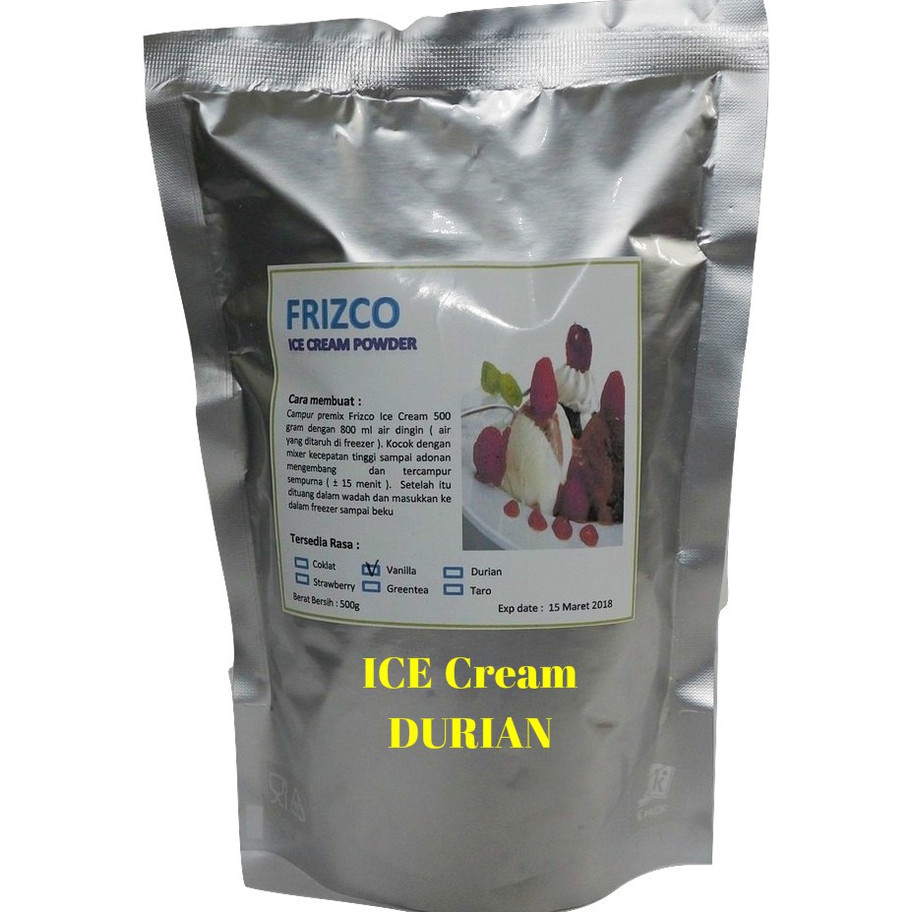 

RTQT952 Terbaru DURIAN FRIZCO Ice Cream Powder 5gr Bubuk Es Krim frisco Duren