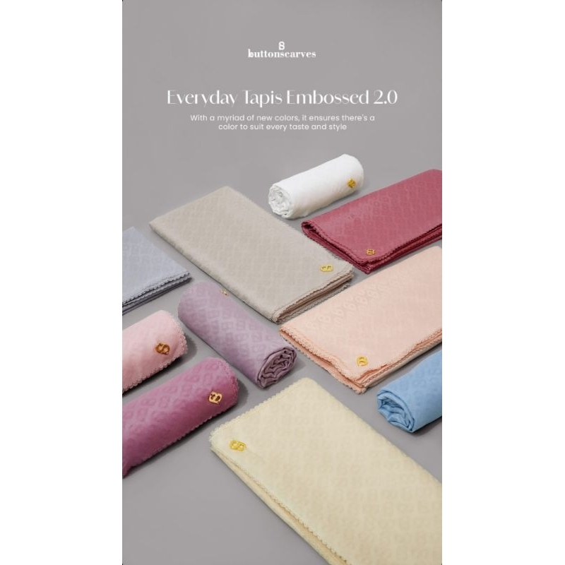 Buttonscarves Everyday Tapis Embossed 2.0 New & Preloved