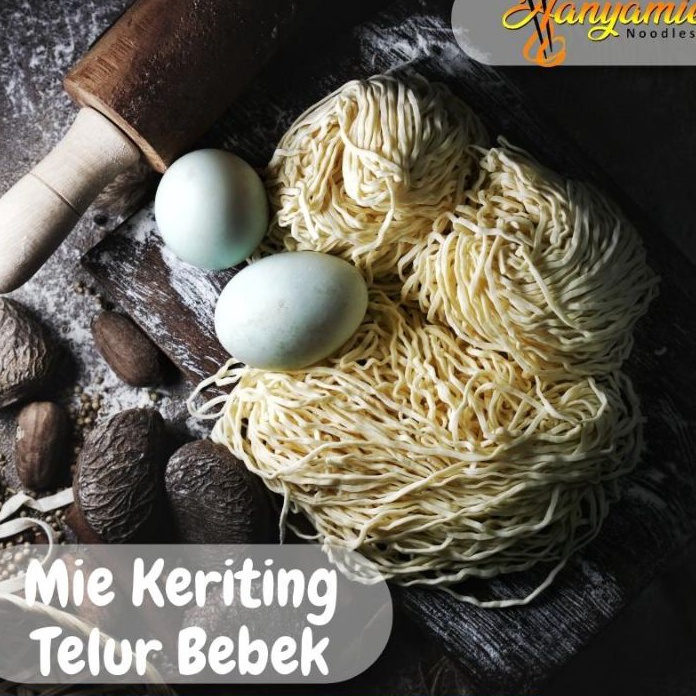 

VGBX3853 PROMO SALE Mie ayam bakmi mentah hanyamie dengan telur bebek isi 1 pcs