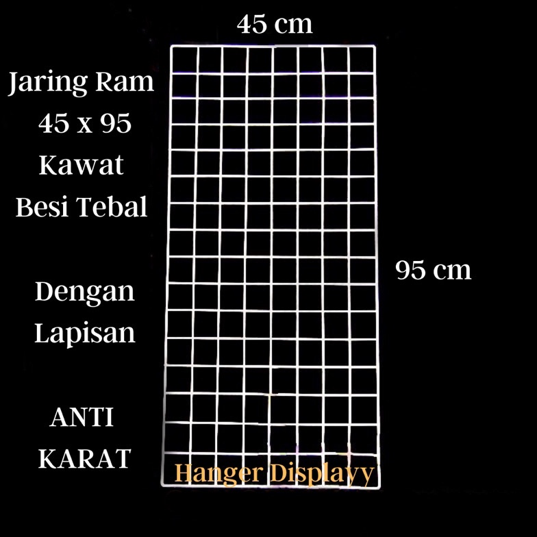 el baru GRID WALL JARING RAM KAWAT BESI DINDING 95x45 CM  GANTUNGAN ACCESORIES DAN ER  Kawat Ram 95 