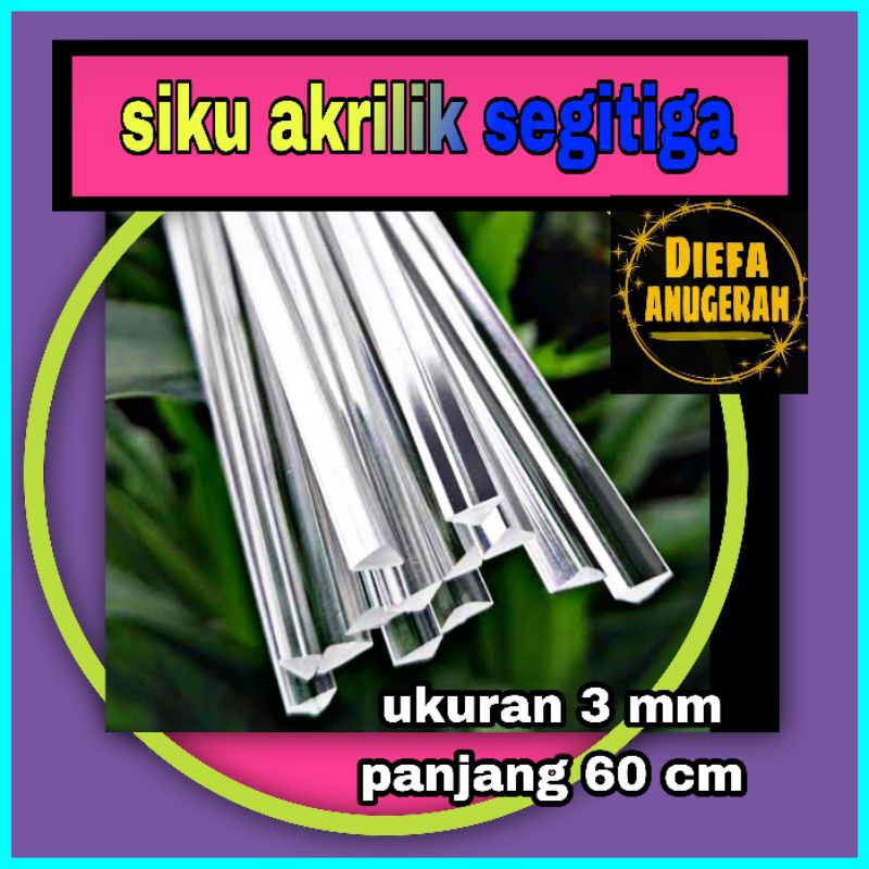Rel siku segitiga akrilik/Akrilik siku segitiga 3mm