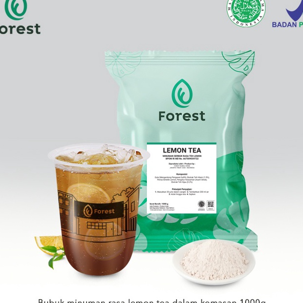 

HWLD144 TERMURAH Bubuk Minuman LEMON TEA Powder 1g FOREST Bubble Drink