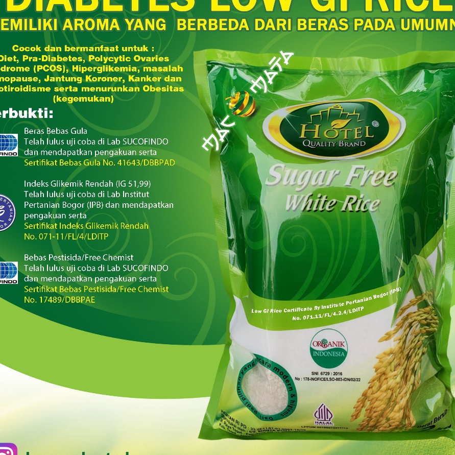 

SXMK5659 Free Ongkir Beras Diabetes Organik 2 kg BERAS DIABETES LOW GI White Rice Beras Organik HOTEL 2kg Diabetes Beras 2kg Sugar Free White Rice Beras Index Glikemic Rendah