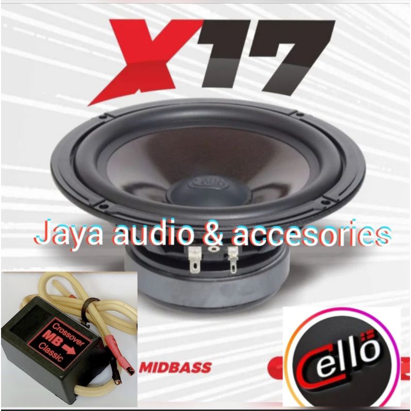 Speaker Midbass Cello X17 Include Crossover Midbass
