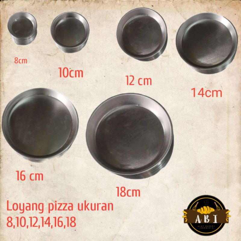 

loyang pizza 12 pcs ukuran 8,10,12,14,16,18