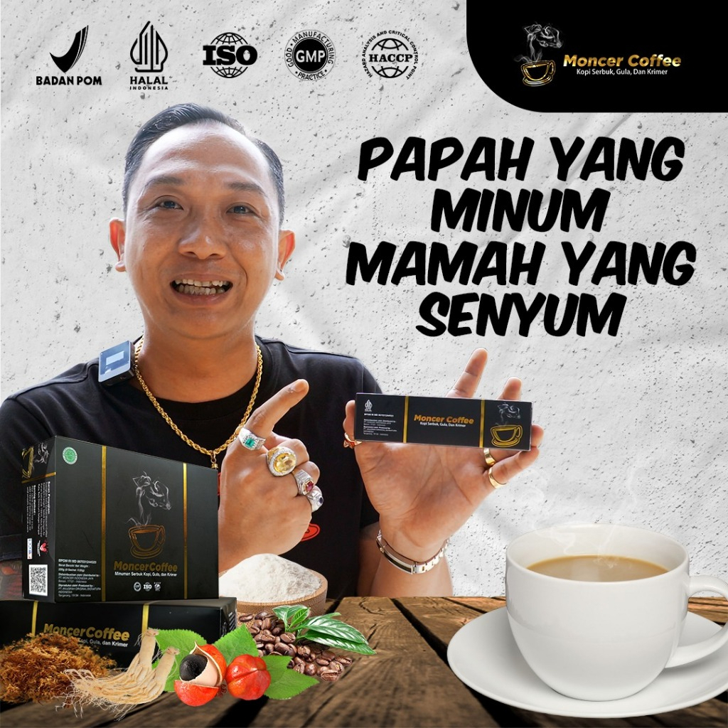 

Kopi Mooncer Coffee Original | 1 Box Isi 8 Sachet | Tanpa Efek Samping