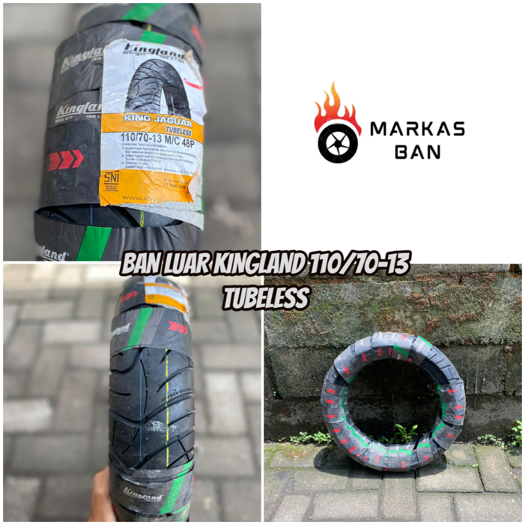 BAN LUAR KINGLAND 110/70-13 TUBELESS || BAN LUAR DEPAN NMAX KINGLAND 110/70-13 TUBLESS