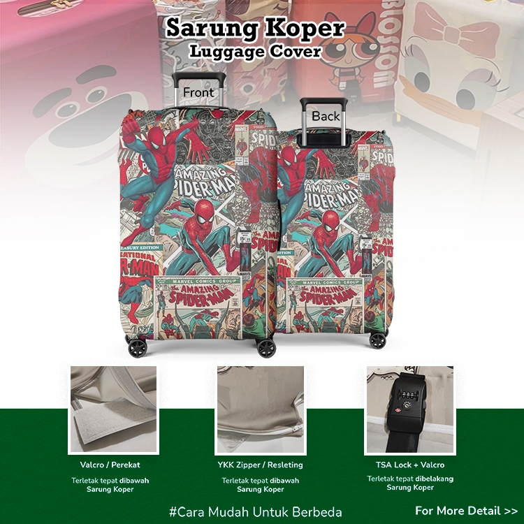 Amazing Spiderman 002 - Sarung Koper / Pelindung Koper /Luggage Cover