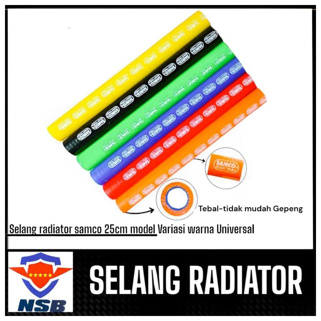 Selang radiator samco thailand 25 cm pnp universal untuk motor mobil NSBRACING55