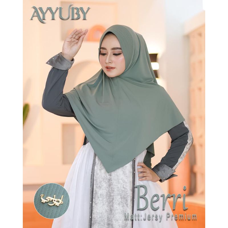 Hijab instan Berry by ayyuby bahan jersey super