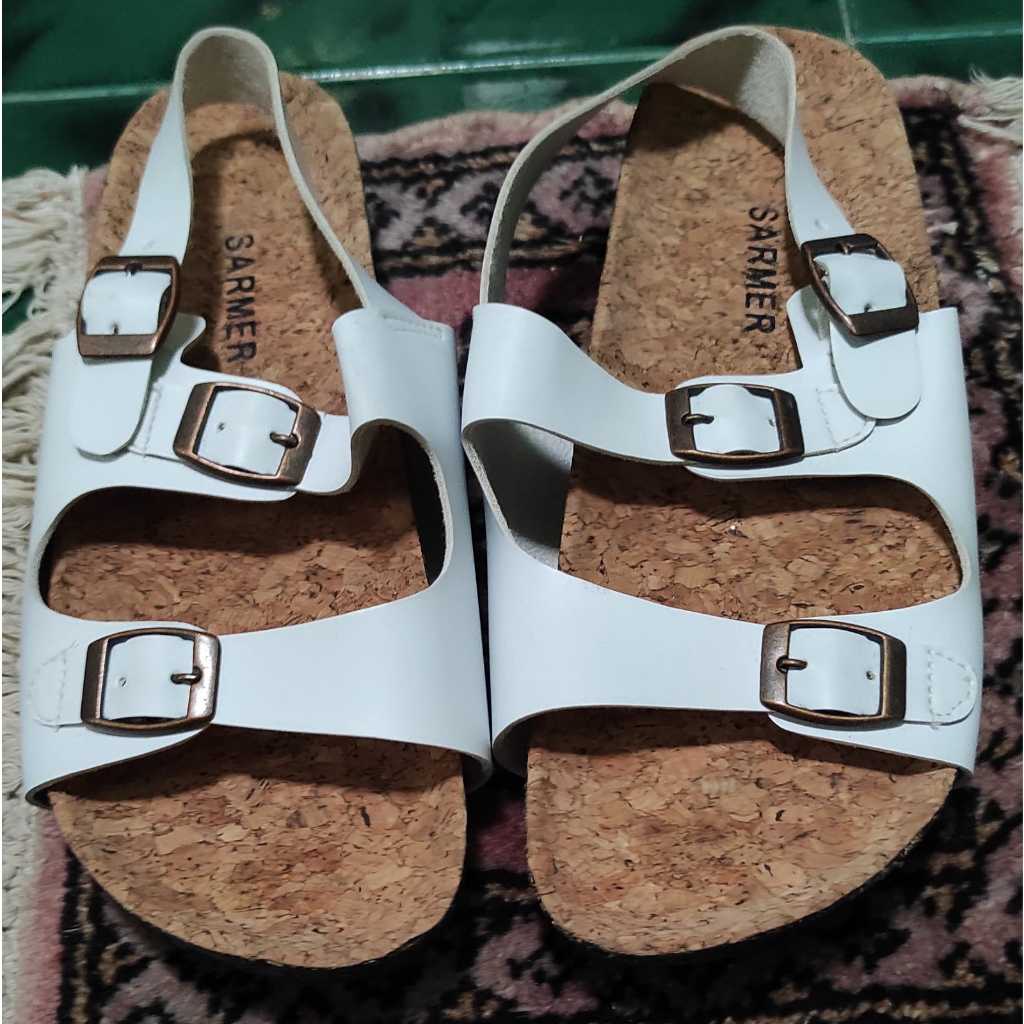 Sepatu Sendal Wanita, Warna Putih "SARMER" Ukuran 39