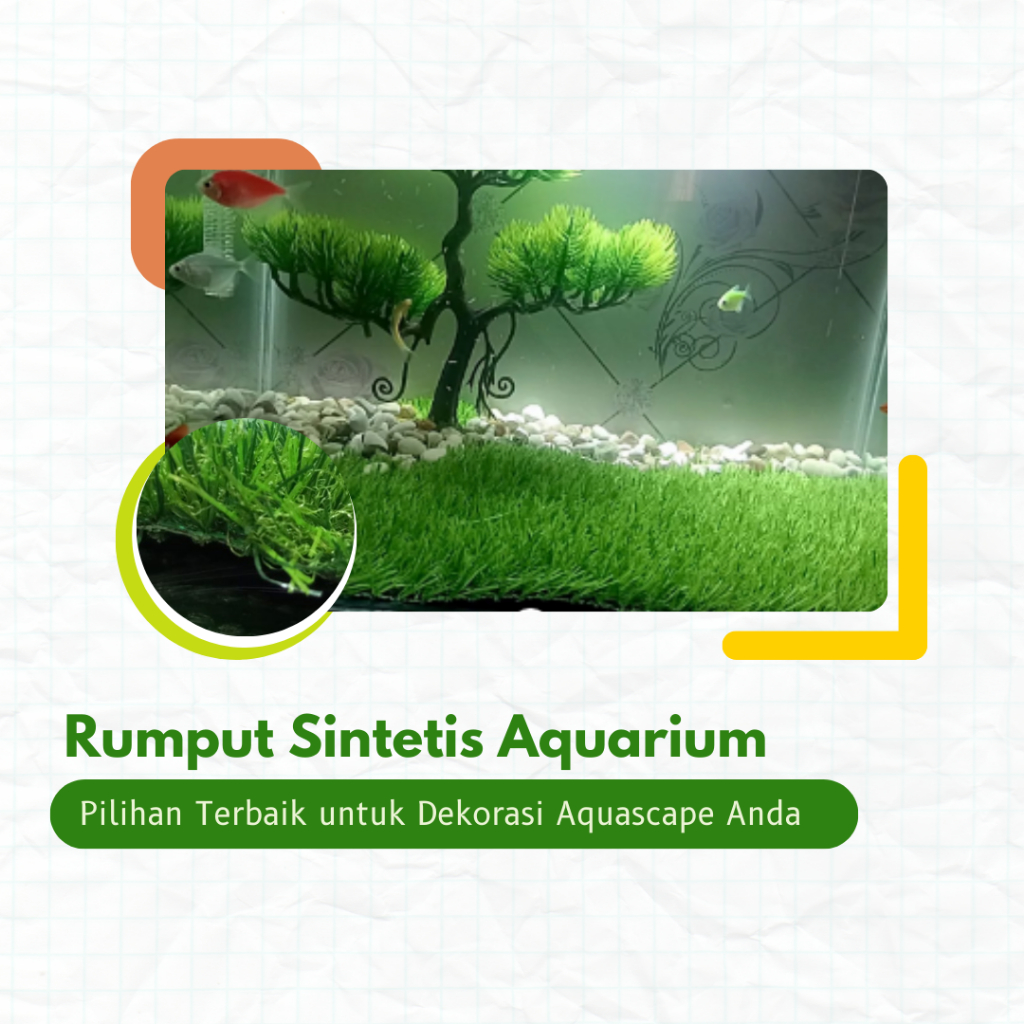 Rumput Sintetis 50x100 cm Untuk Dasar Aquarium