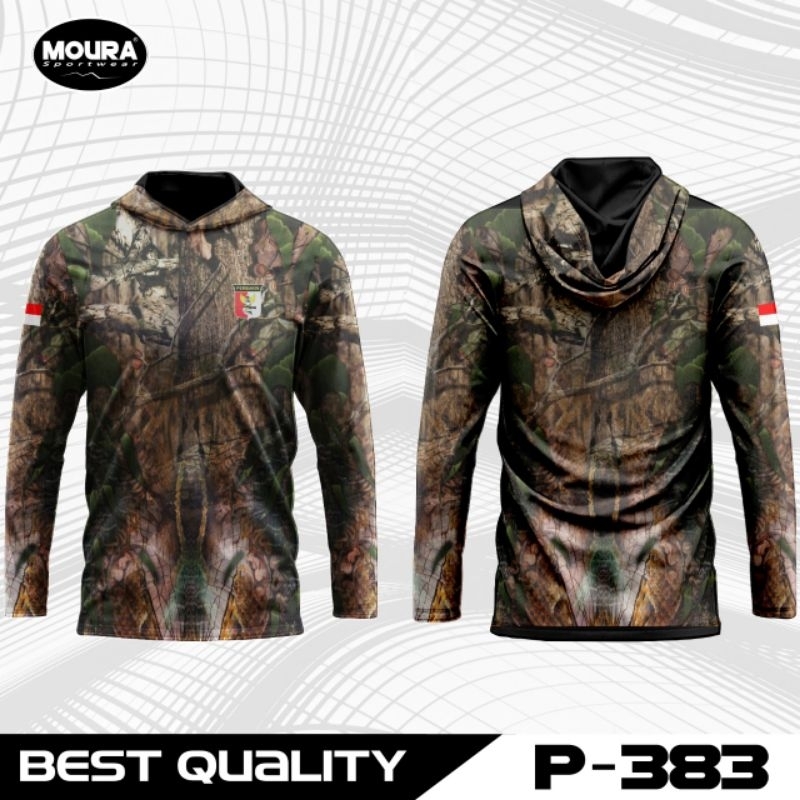 MOURA | Baju Jersey Berburu Camo | Custom Nama Logo | Gratis Buff | Dryfit Premium