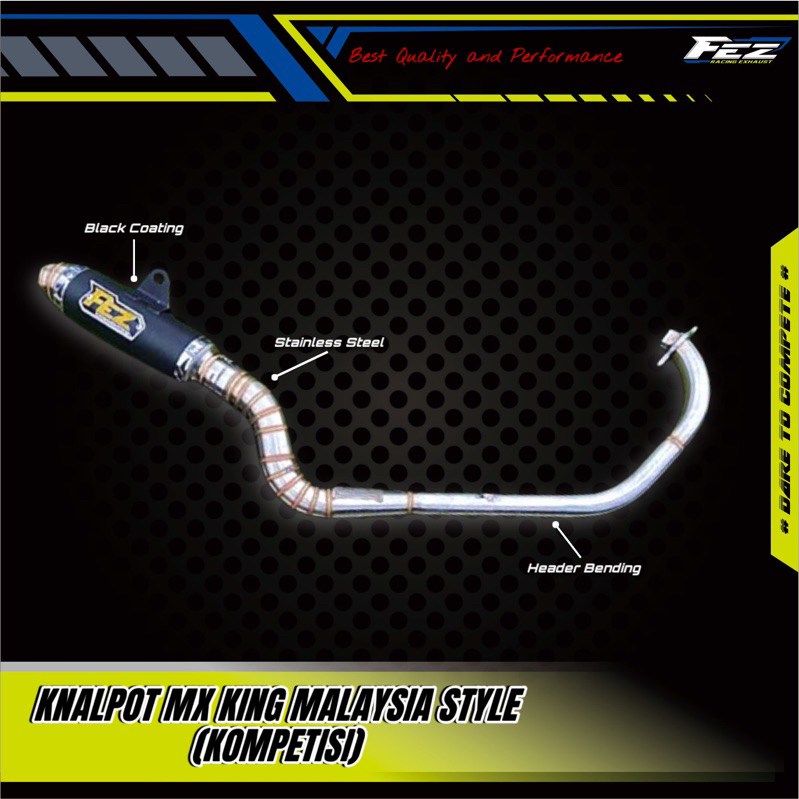 KNALPOT FULLSET MX KING MALAYSIA STYLE BY FEZ RACING EXHAUST (TIPE KOMPETISI)