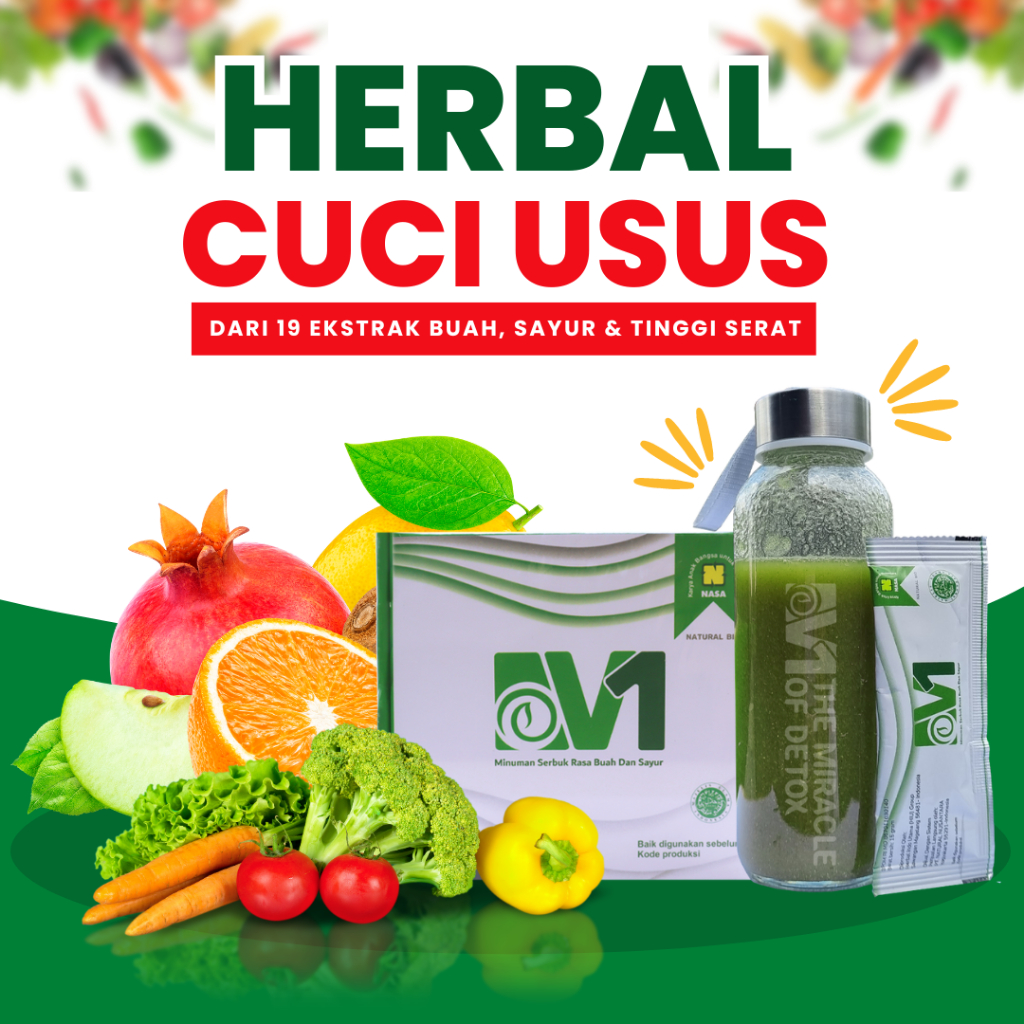 Natural Bio V1 Nasa Obat Pelangsing Herbal Detox Cuci Usus Kotor Kesehatan Pencernaan Original 15 Sa